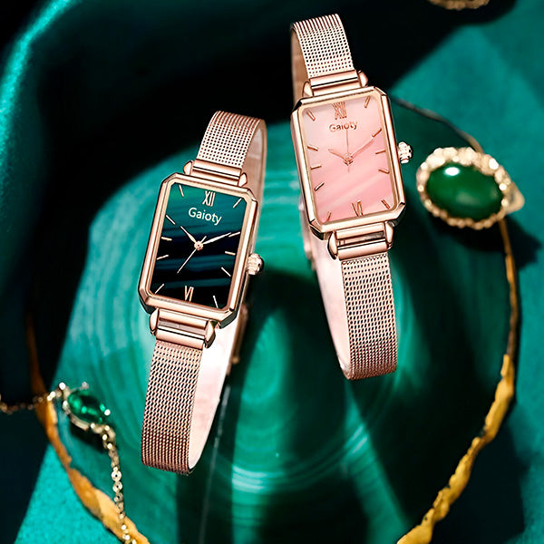 🔥 Oferta de Lanzamiento Limitada: Reloj en Oro 18k con Pulsera de Esmeralda GRATIS en Caja Premium
