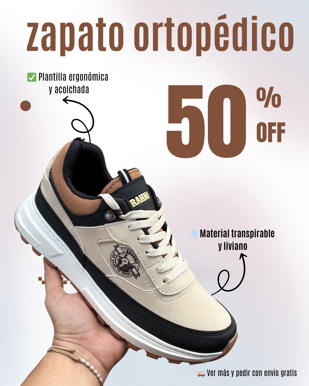 🔥 ¡Solo por hoy! Compra tus Brahma y te regalamos 2 pares de medias ortopédicas