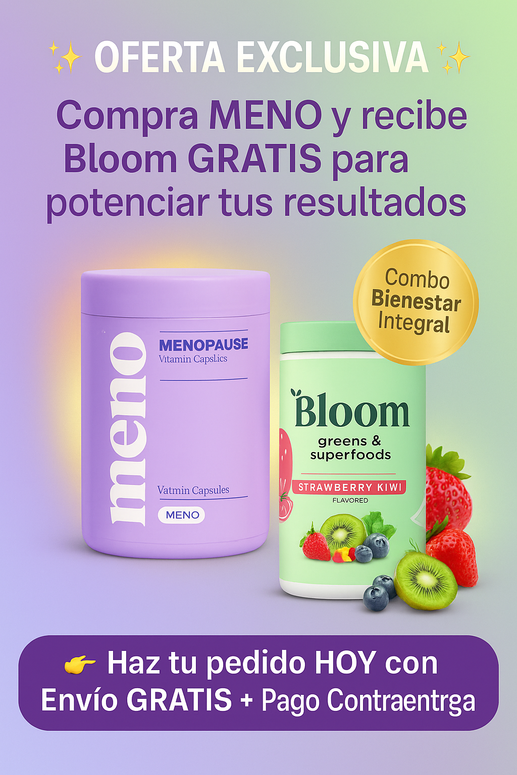 👉 Lleva MENO y recibe Bloom + regalo sorpresa 🎁 + envío GRATIS 🚚 + pago contraentrega ✅