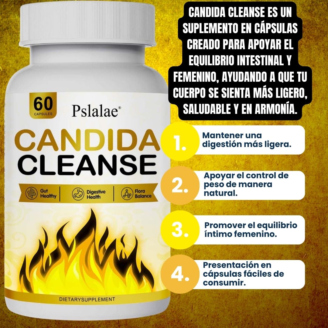 🌿 Candida Cleanse – Suplemento Natural para tu Bienestar Íntimo y Digestivo 📦 Presentación: 60 cápsulas