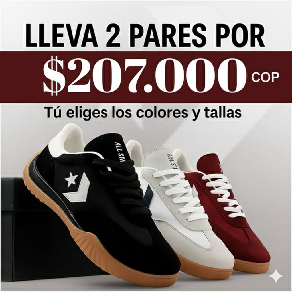 ¡PROMOCIÓN! 2 Pares Exclusivos All Star - Tiempo Limitado