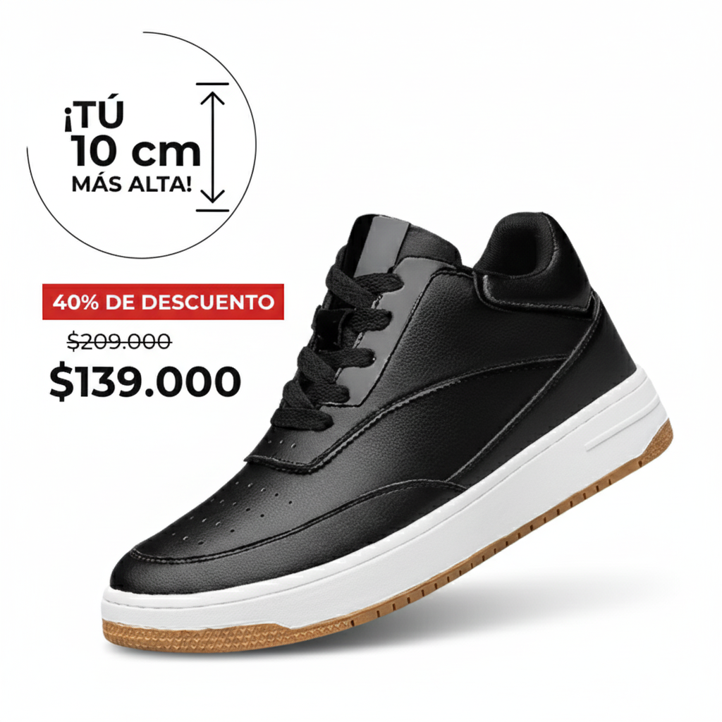 El tenis que transforma tu look y te da 10 cm de altura con total confort — ideal para mujeres modernas, seguras y con estilo.