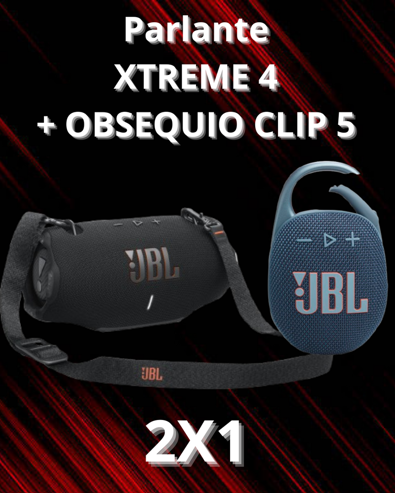 🔊 JBL Xtreme 4 + Clip 5 de Regalo – ¡Sonido Premium y Potencia al Máximo - REGALO SORPRESA