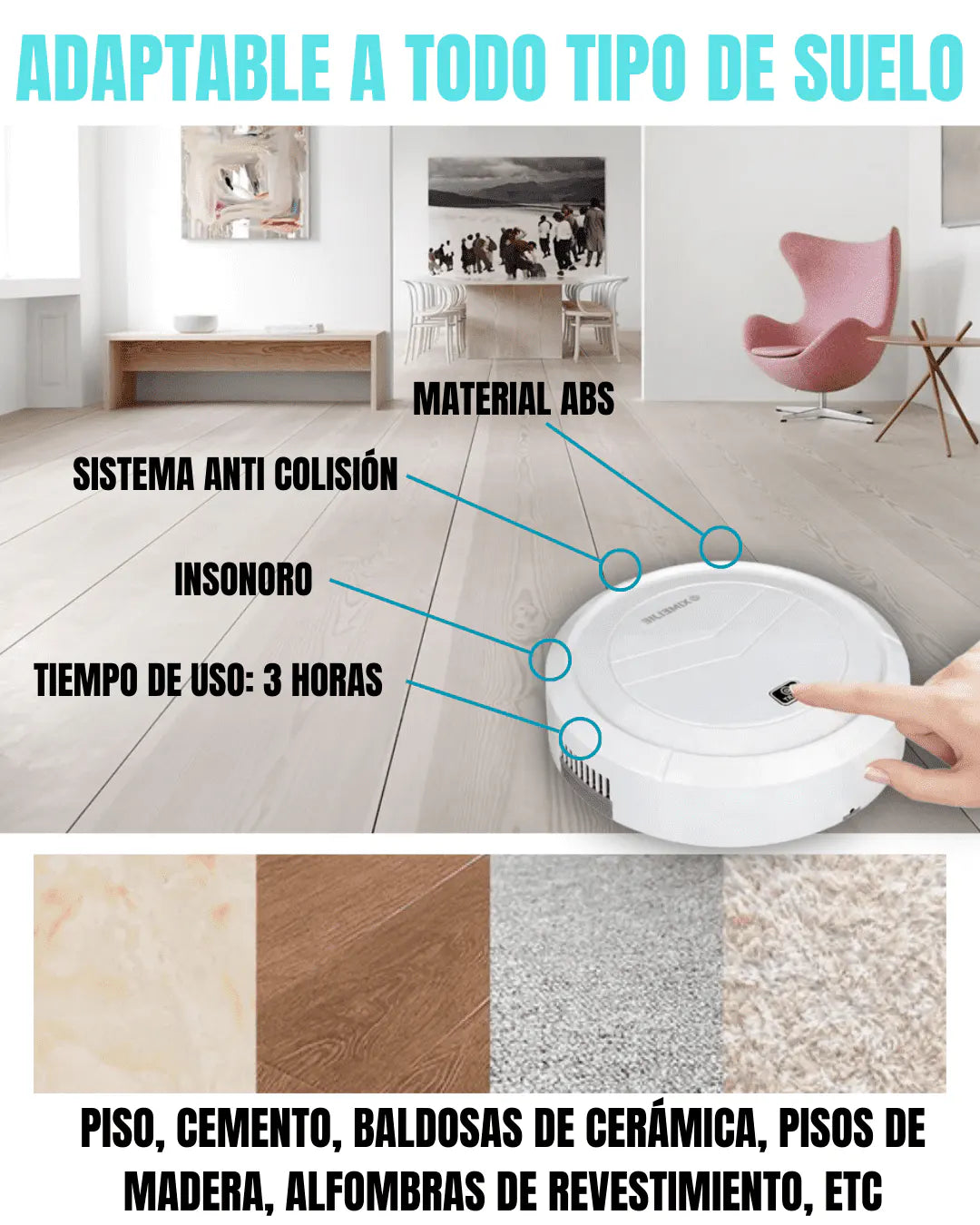 SmartSweep Pro™ – Robot Aspirador 3 en 1