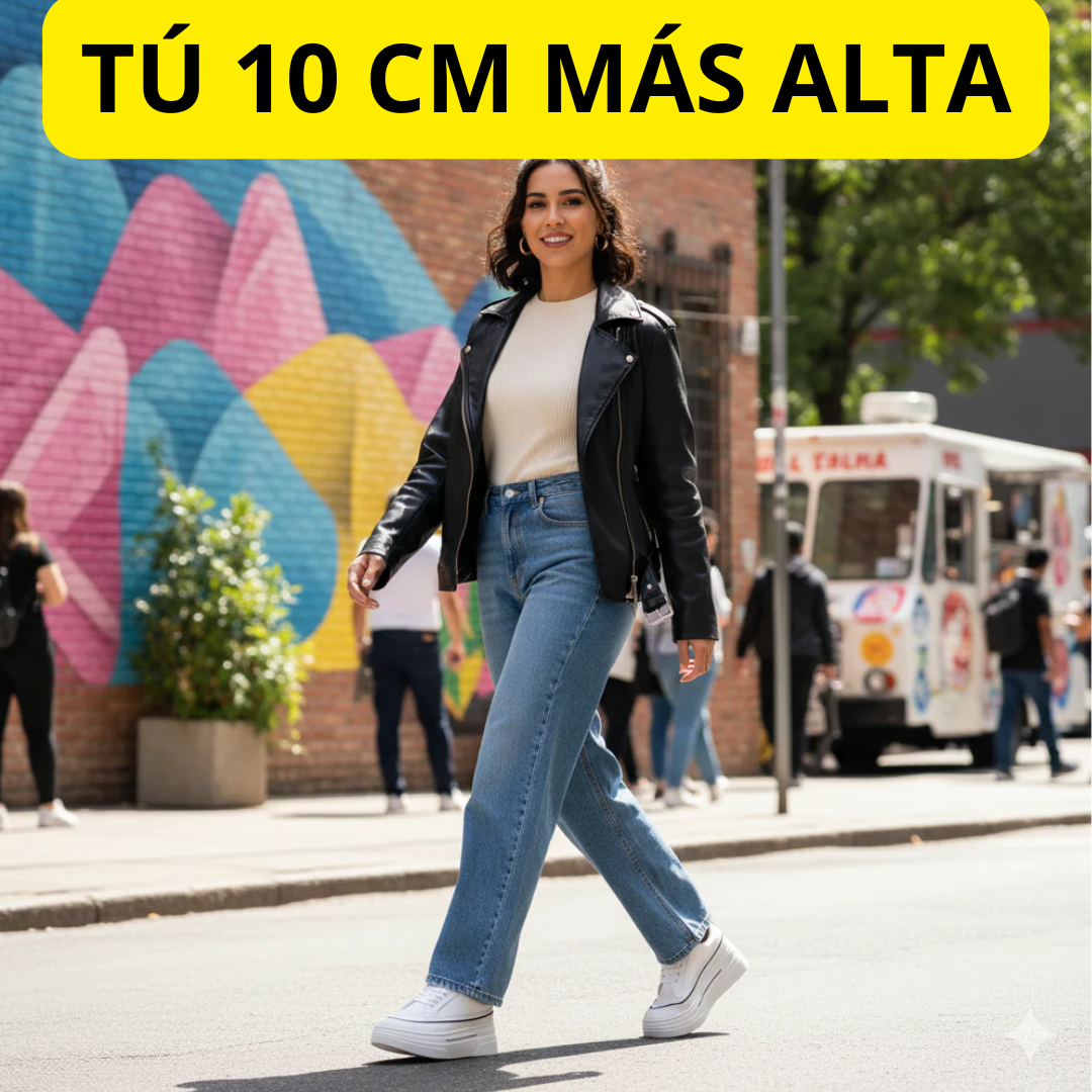 El tenis que transforma tu look y te da 10 cm de altura con total confort — ideal para mujeres modernas, seguras y con estilo.