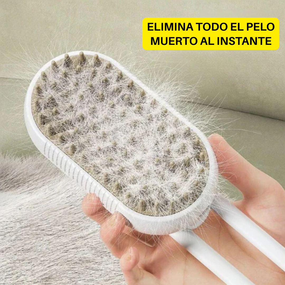 ✨ VapoPet™ – Cepillo Vaporizador 3 en 1 🐶🐱 Compra 1 y llévate 2 + Secador Portátil de REGALO