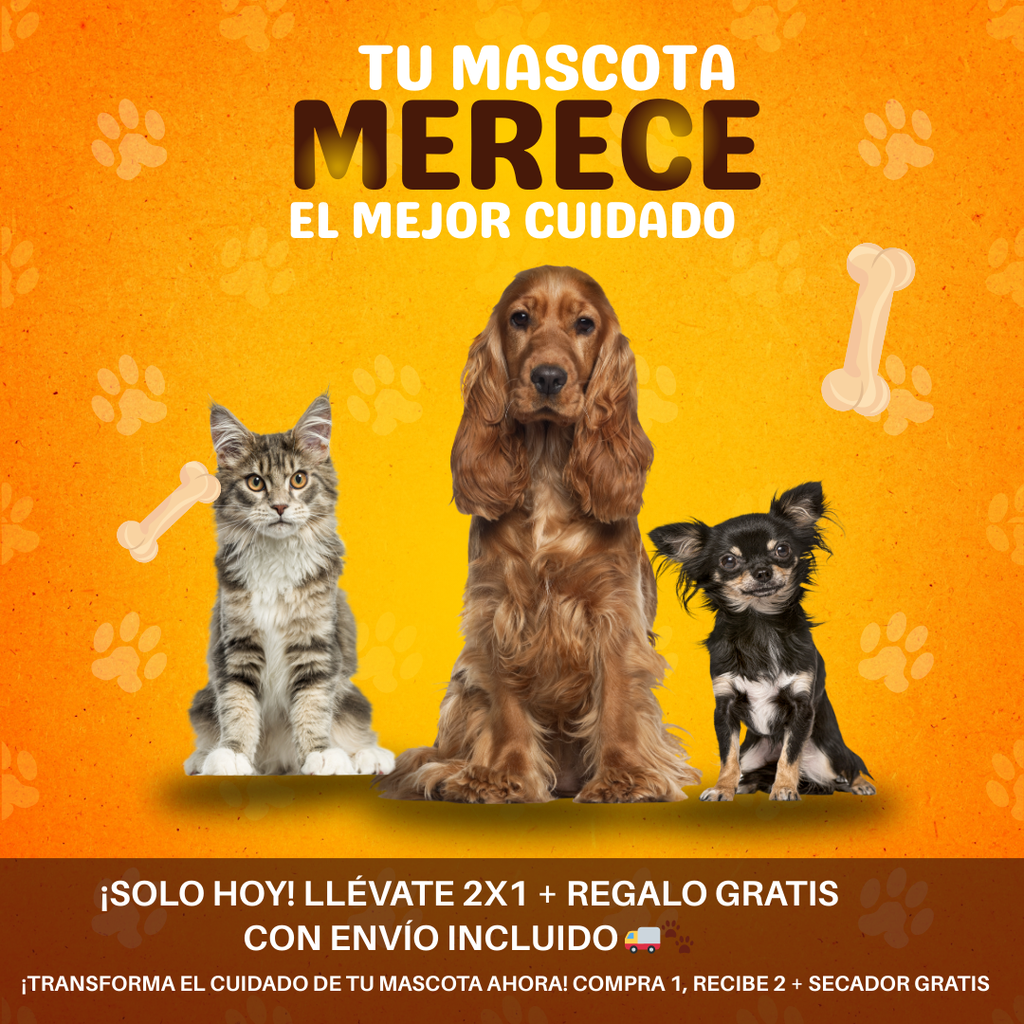 ✨ VapoPet™ – Cepillo Vaporizador 3 en 1 🐶🐱 Compra 1 y llévate 2 + Secador Portátil de REGALO