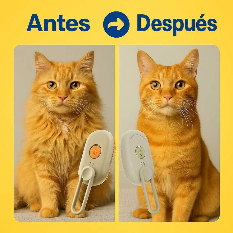 ✨ VapoPet™ – Cepillo Vaporizador 3 en 1 🐶🐱 Compra 1 y llévate 2 + Secador Portátil de REGALO