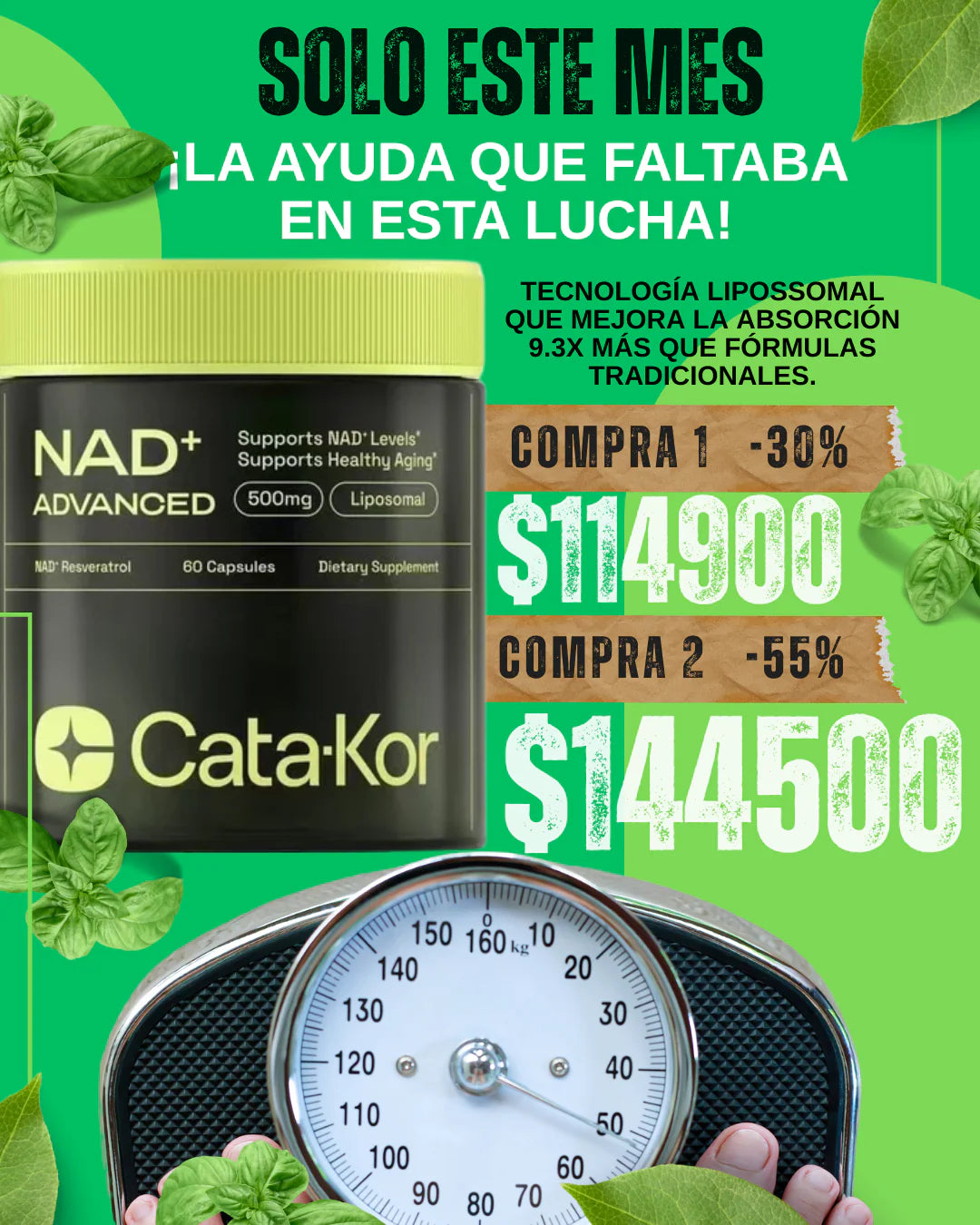 ⚡ NAD+ Advanced: La Fórmula Natural Que Apoya Tu Energía, Tu Metabolismo y Tu Bienestar Celular