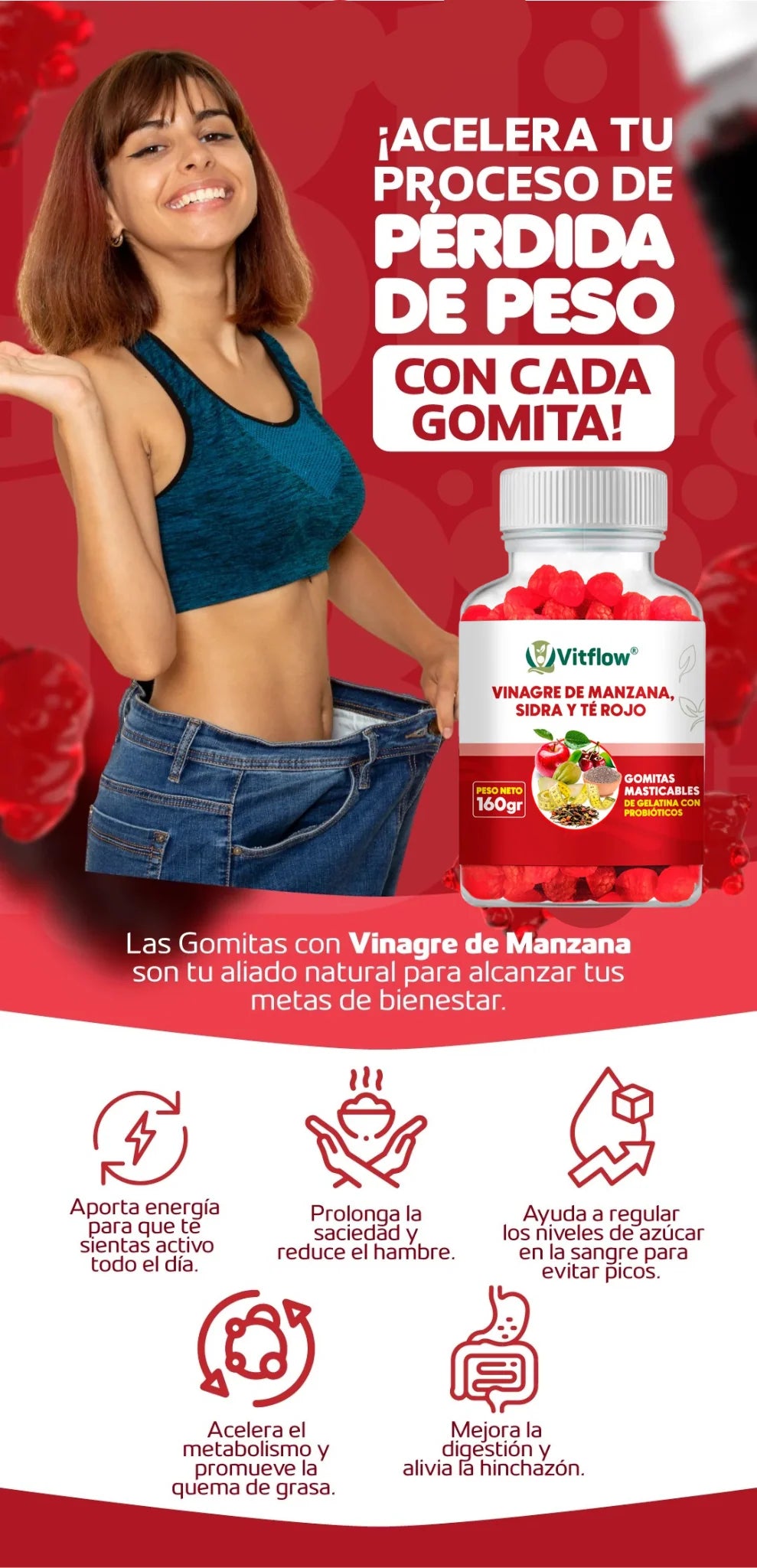 🍎 Gomas de Vinagre de Manzana – ¡Aprovecha 2x1, Envío Gratis y un Regalo Especial para Acelerar Tu Metabolismo!